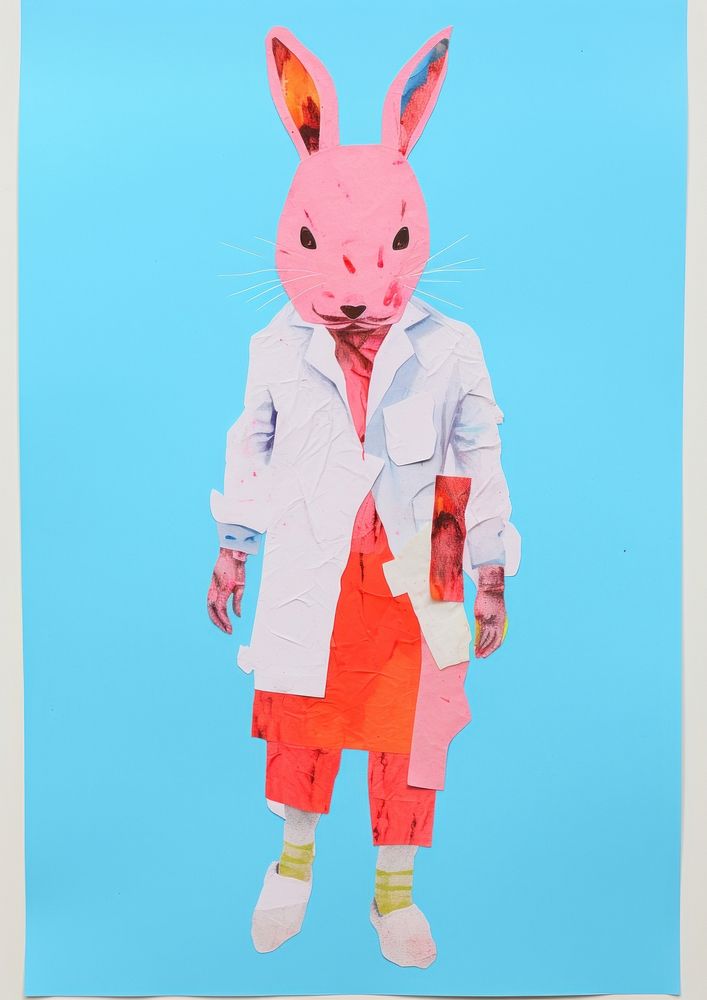 Rabbit doctor mammal art representation.