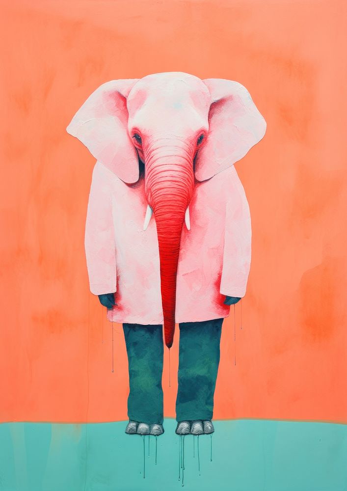 Elephant art painting animal.