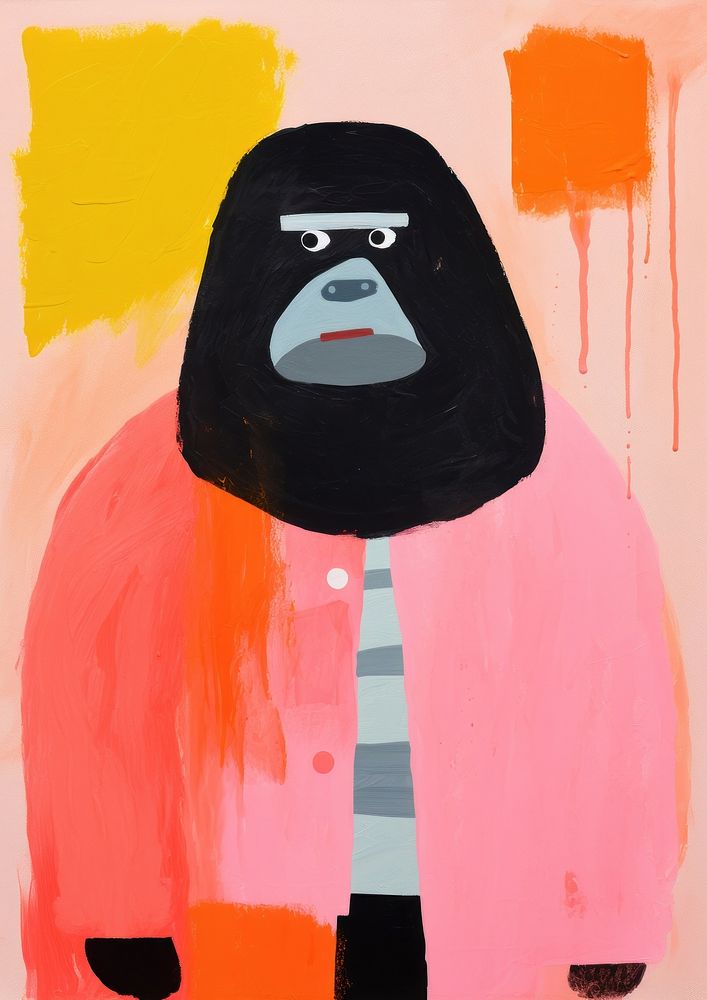 Gorilla art painting adult.