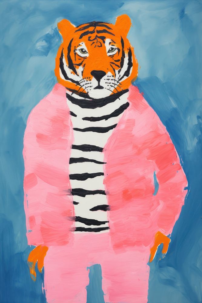 Tiger art painting animal.