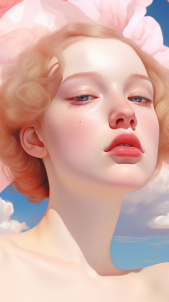 Portrait adult cloud woman. | Premium Photo Illustration - rawpixel