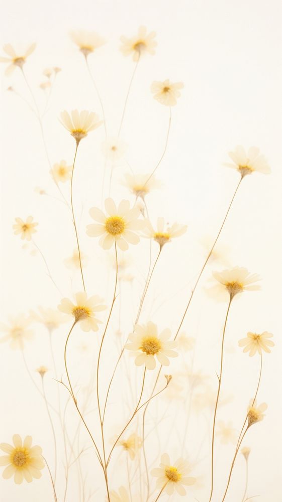 Pressed chanomile flower wallpaper backgrounds pattern plant.