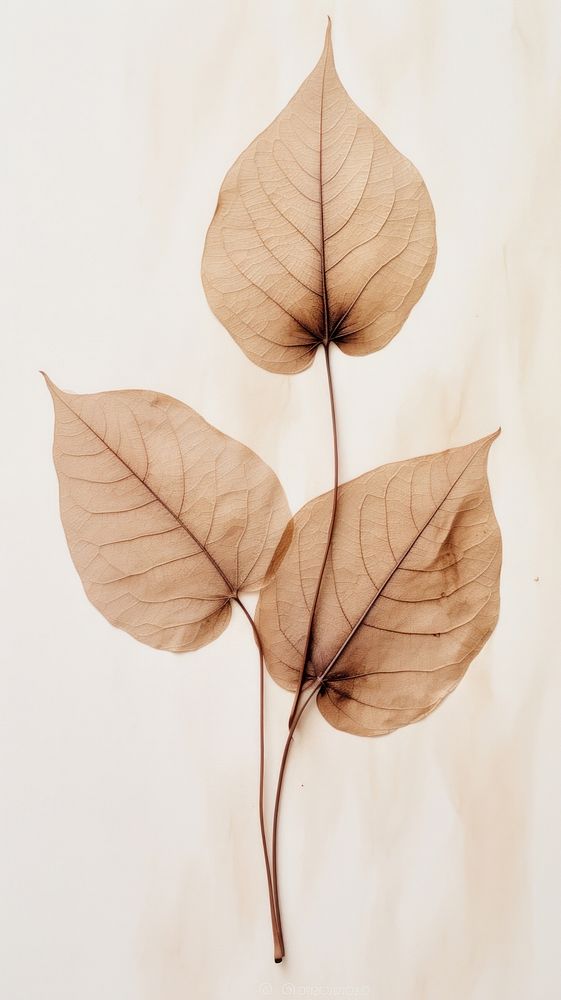 Pressed coffee plant leaf simplicity fragility.
