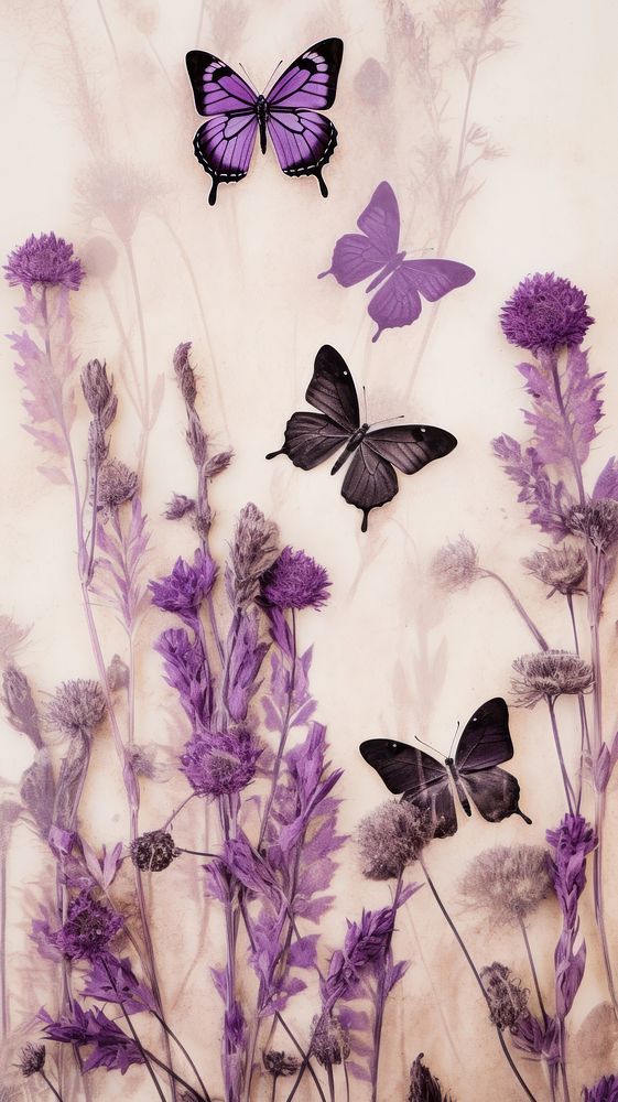 Flower purple butterfly lavender.