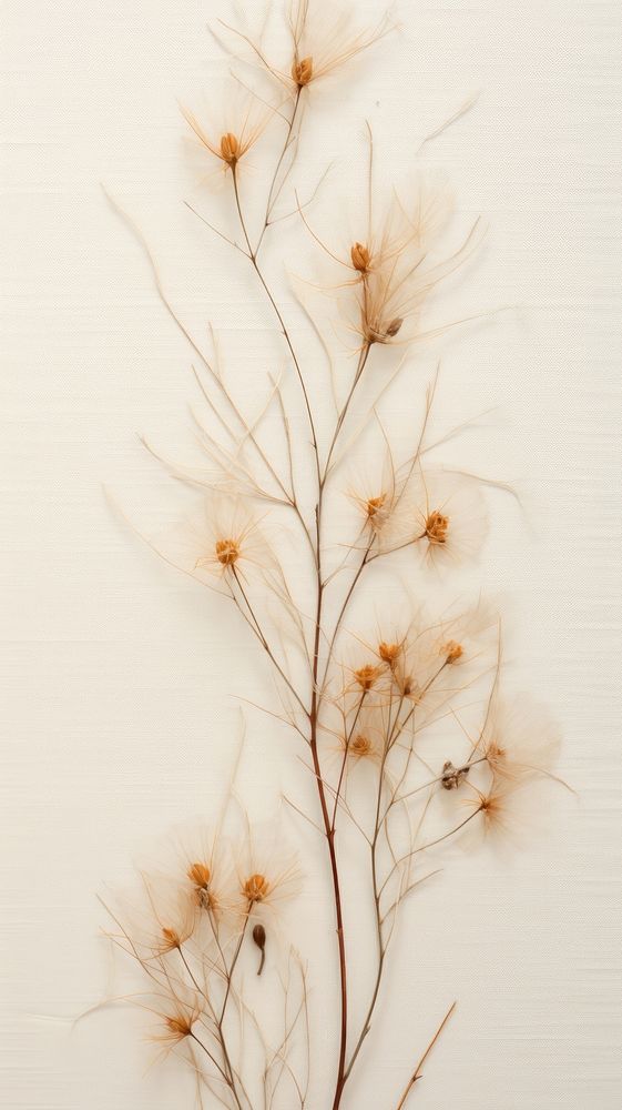 Pressed pine needle wallpaper flower plant art.