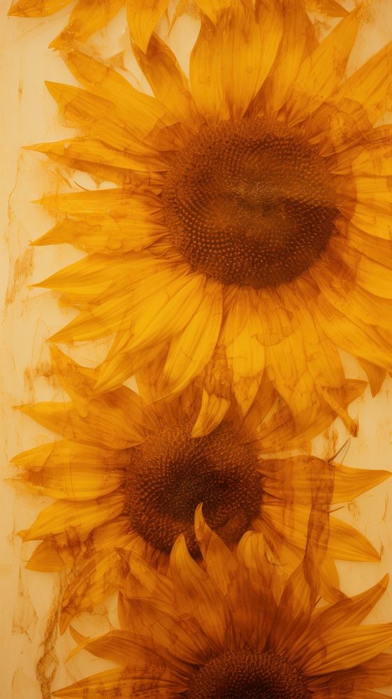 Real pressed sunflower field flower backgrounds petal plant.