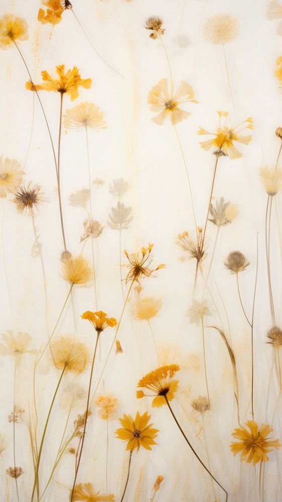 Real pressed wildflower field flower backgrounds wallpaper plant.