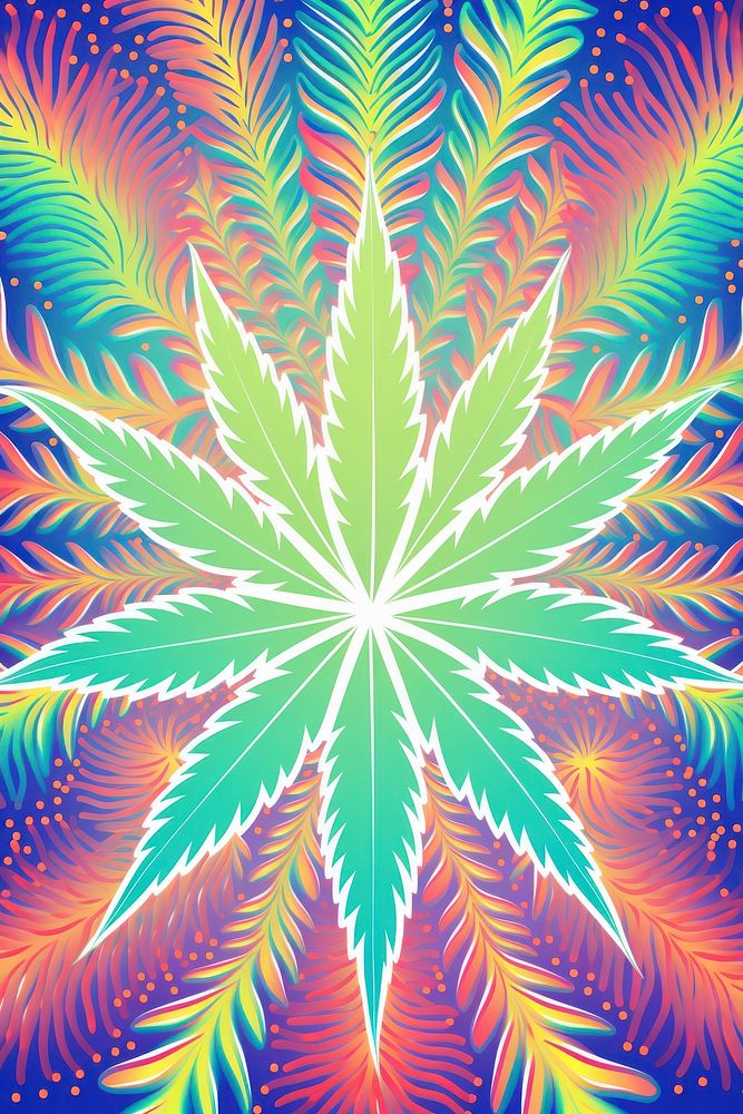 A Marihuana abstract graphics pattern.