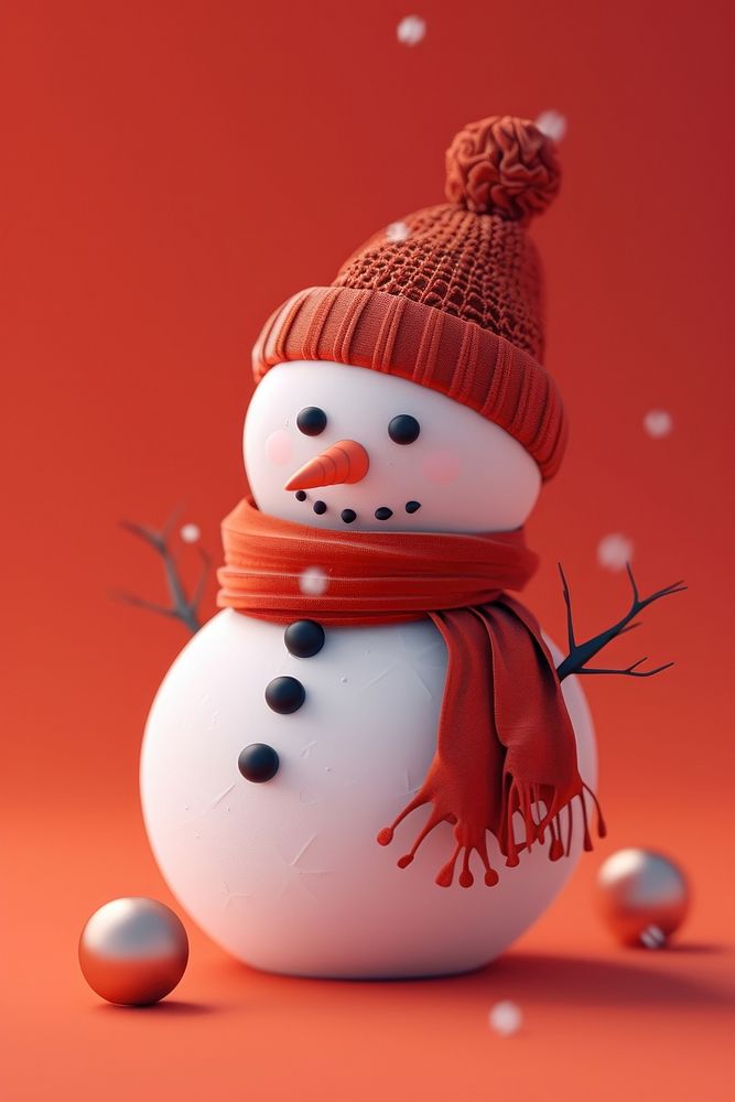 Snowman thinking snowman winter representation.