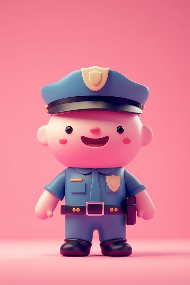 Police human cute toy.