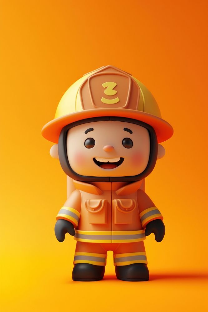 Fire fighter human cute toy.