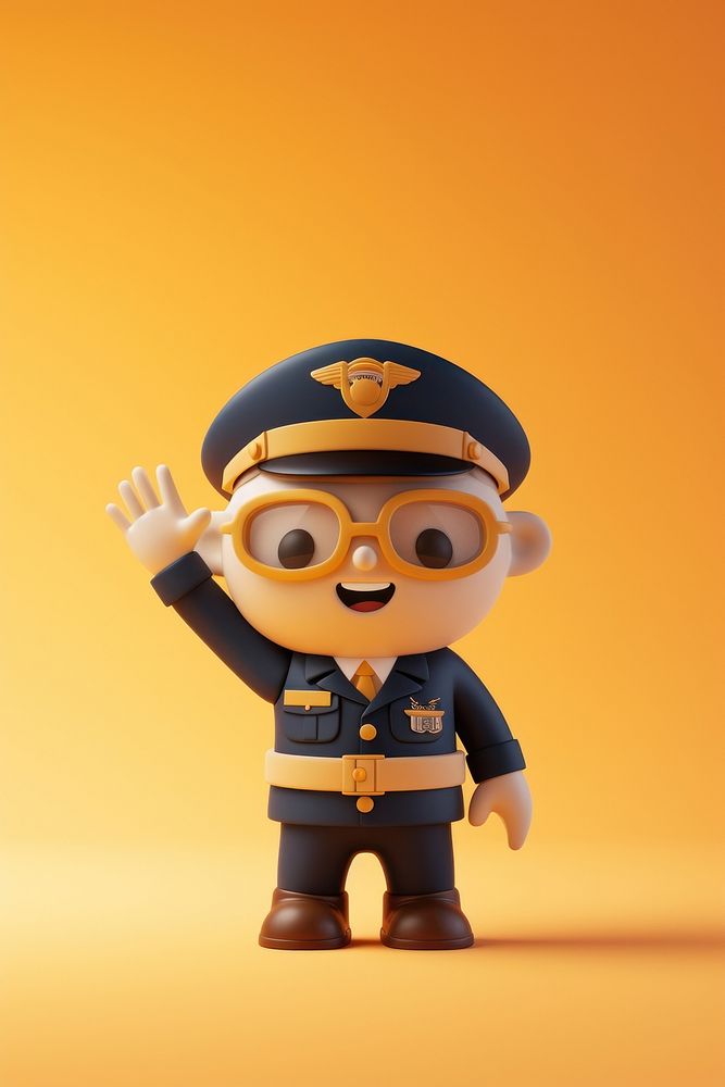 Pilot waving hand human representation protection.