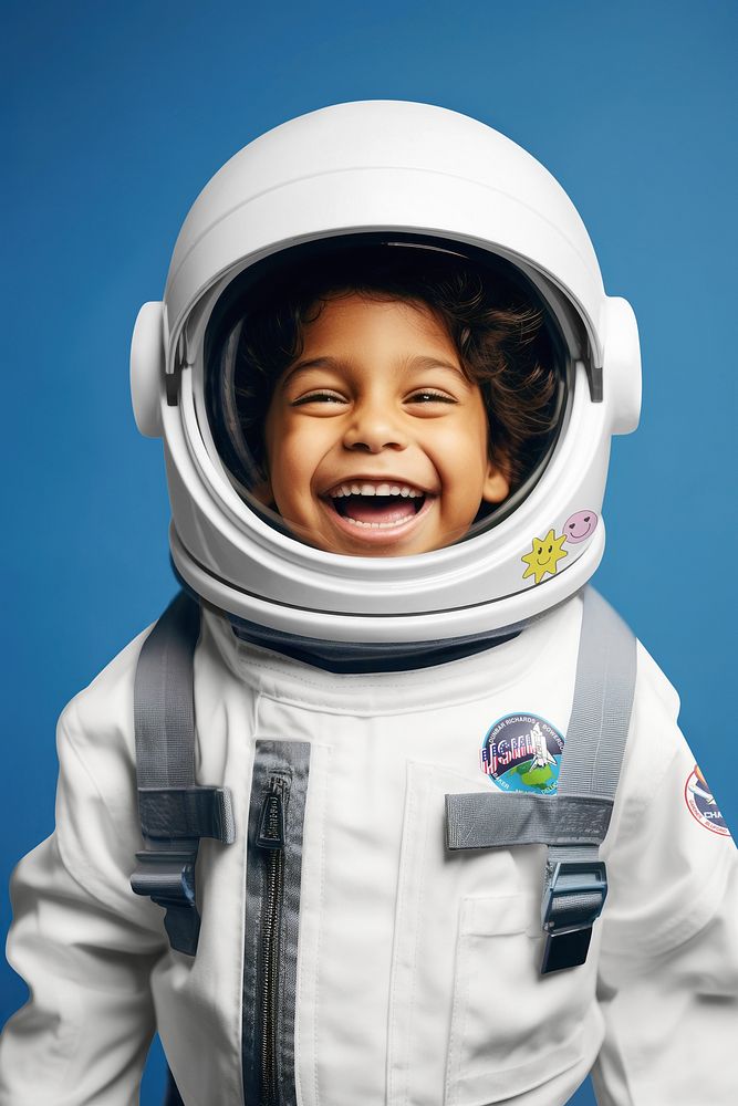 Kid's space suit mockup psd