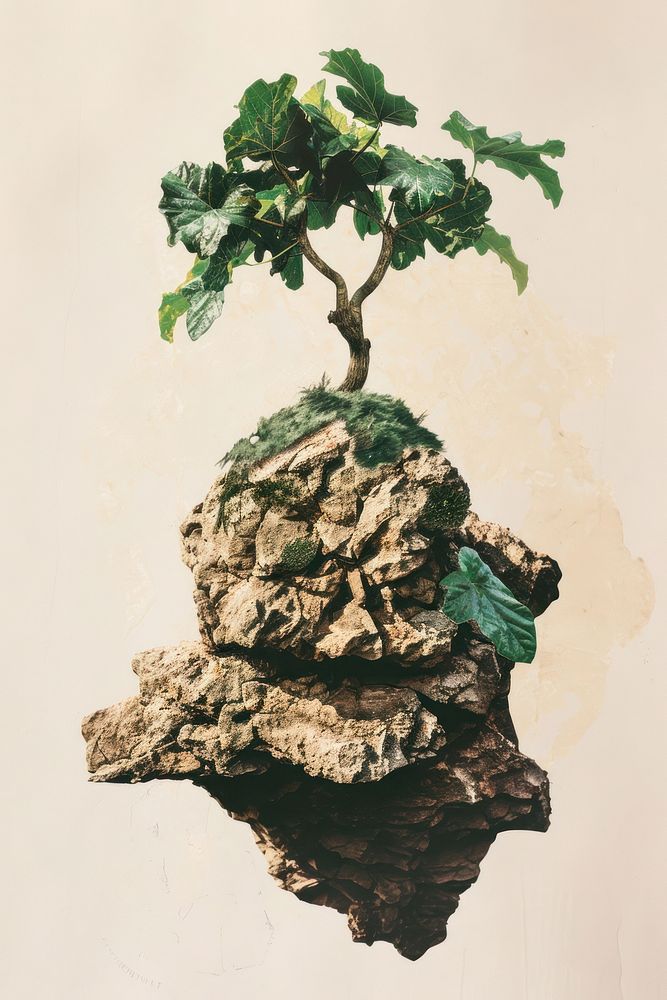 Climate change bonsai plant tree.