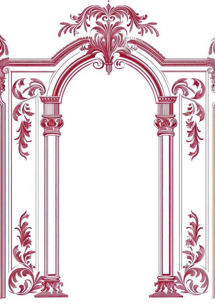 Minimal renaissance arch architecture pattern graphics.