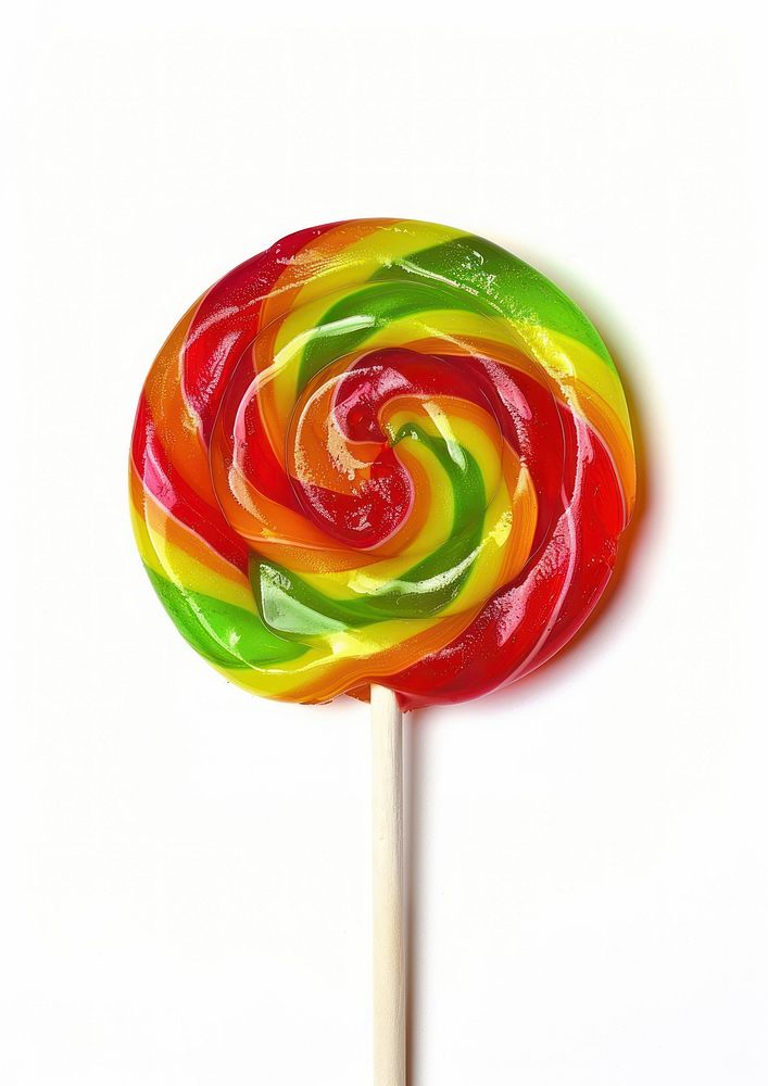 Lollipop candy confectionery food white background.