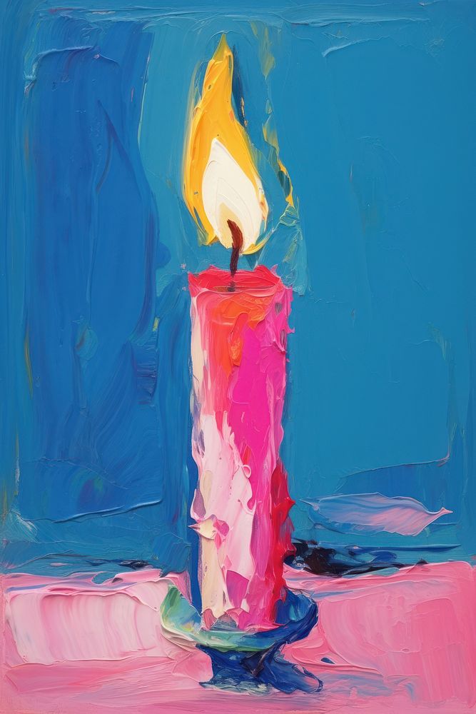 Candle painting art creativity.