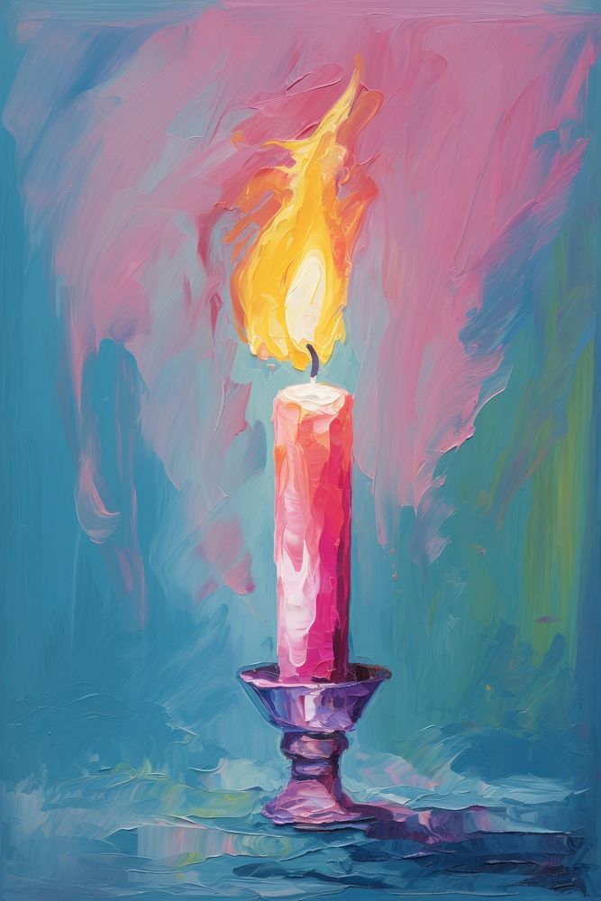 Candle painting spirituality illuminated.