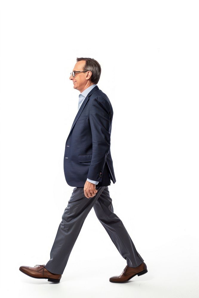 Business man walking footwear standing blazer.