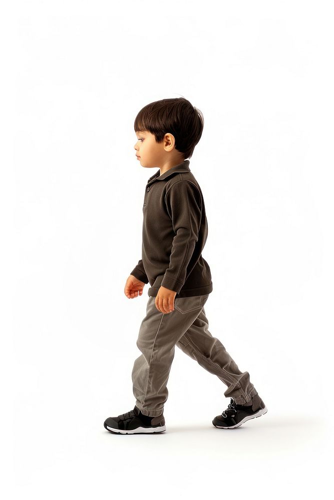 Kid walking portrait footwear standing.