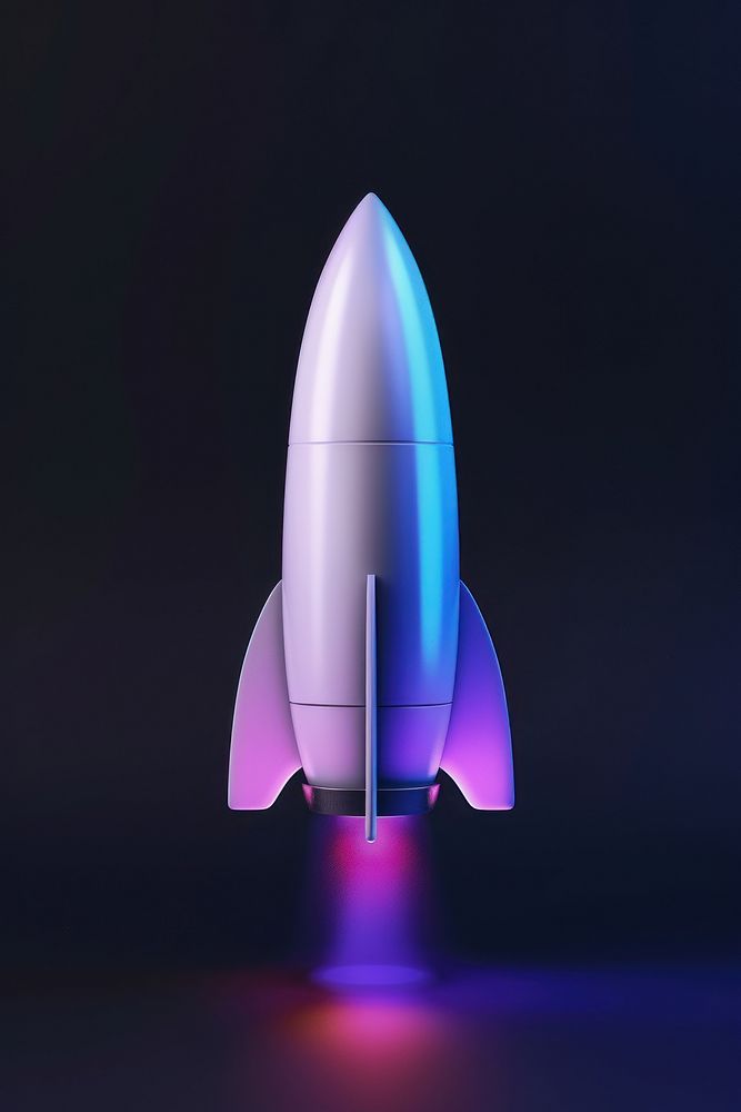 White rocket aircraft vehicle purple.