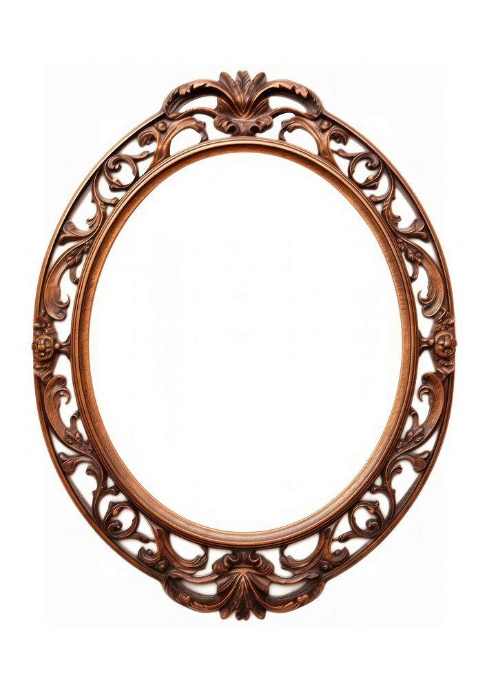 Brown circle frame vintage jewelry locket photo.