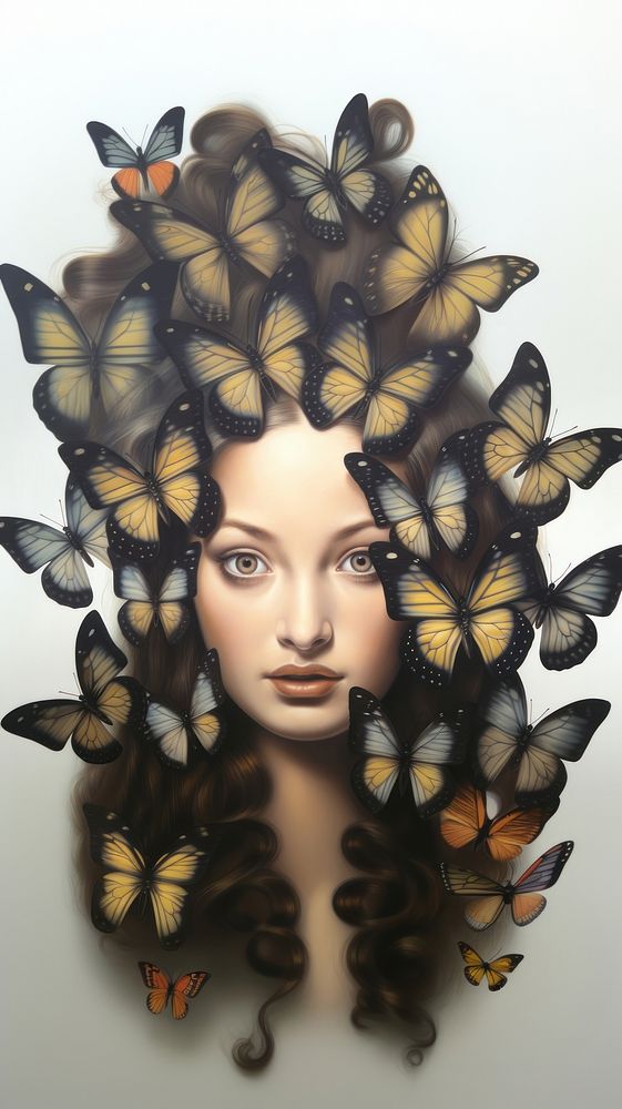 Butterflies Art Butterfly Portrait. 