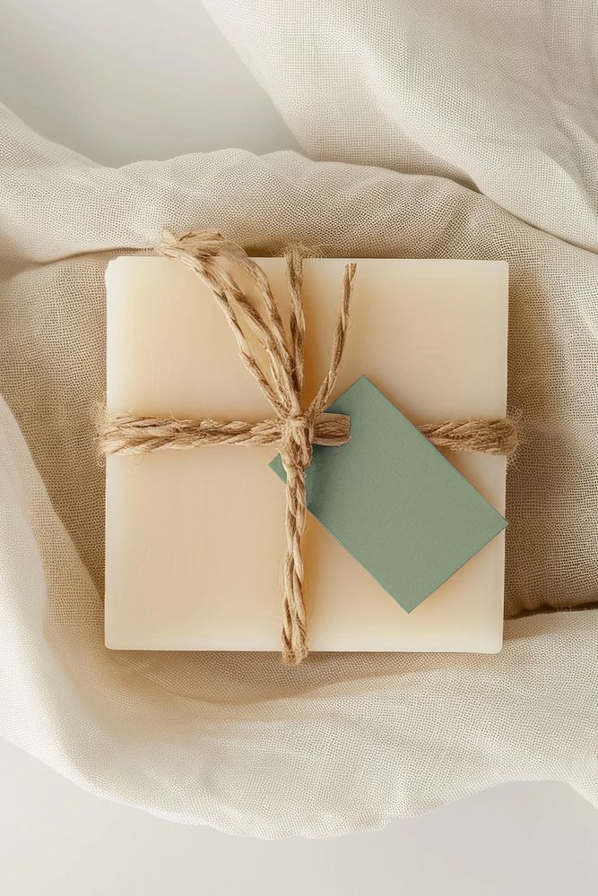 Gift box with label tag