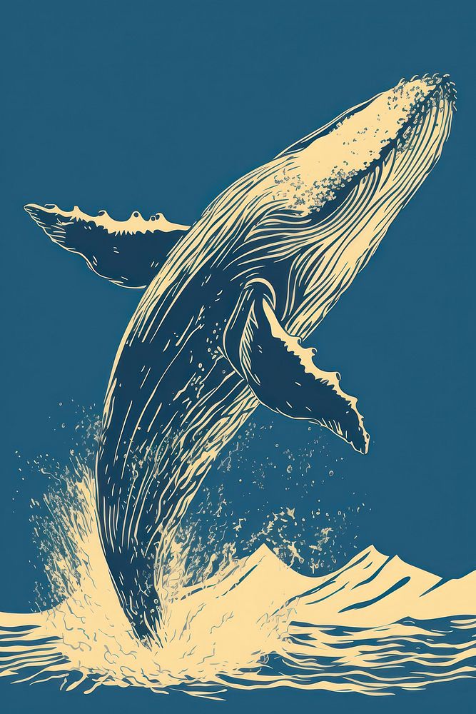 Whale drawing animal mammal.