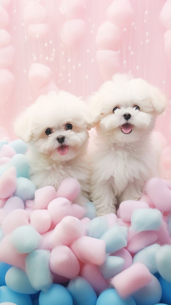 Cute Maltipoo dogs mammal animal puppy.