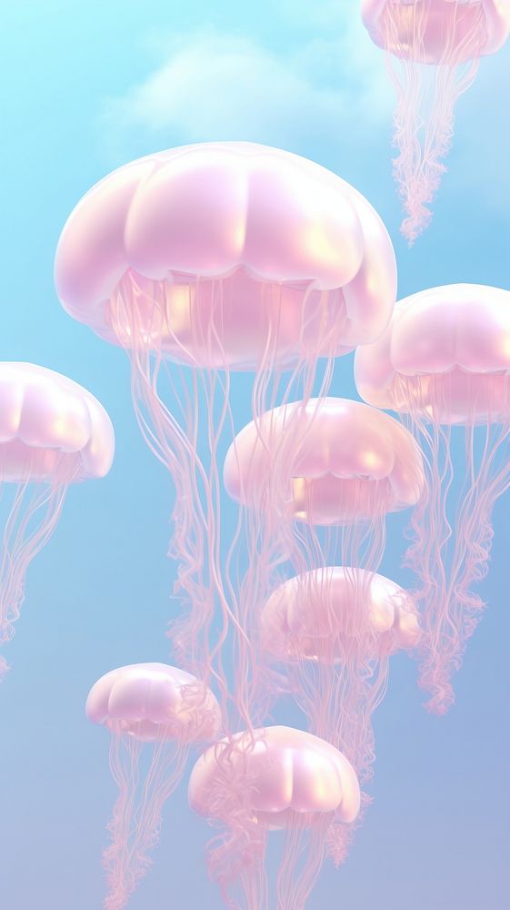 Jellyfish invertebrate transparent underwater.