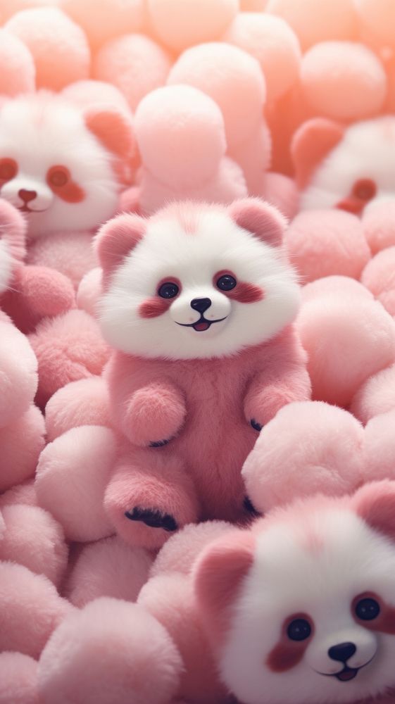 Red panda cute toy representation.