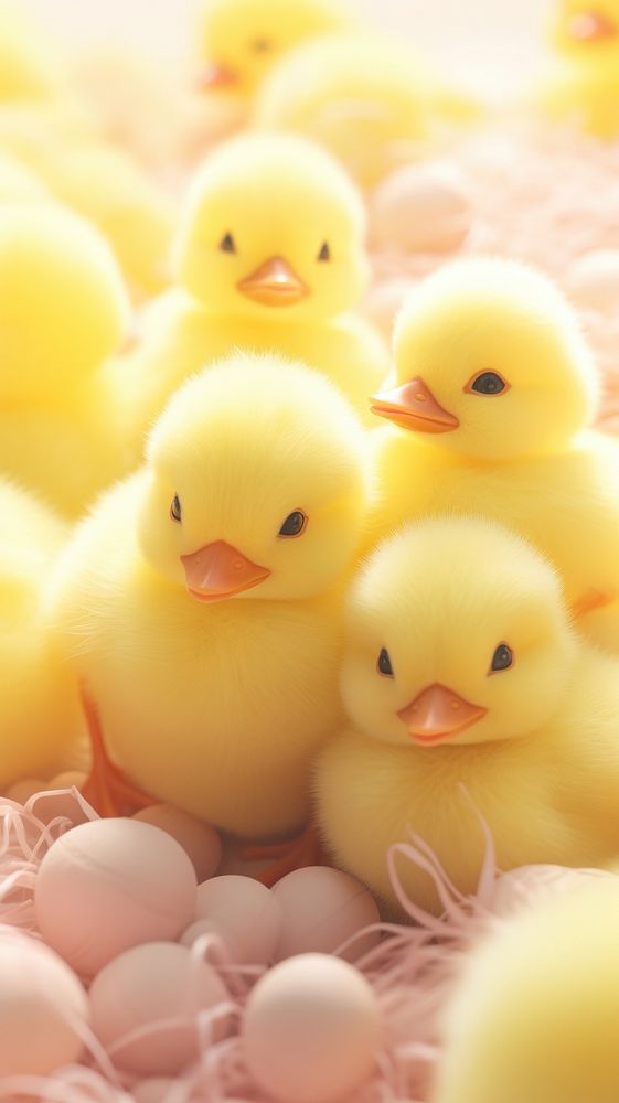 Yellow baby duck poultry animal bird.