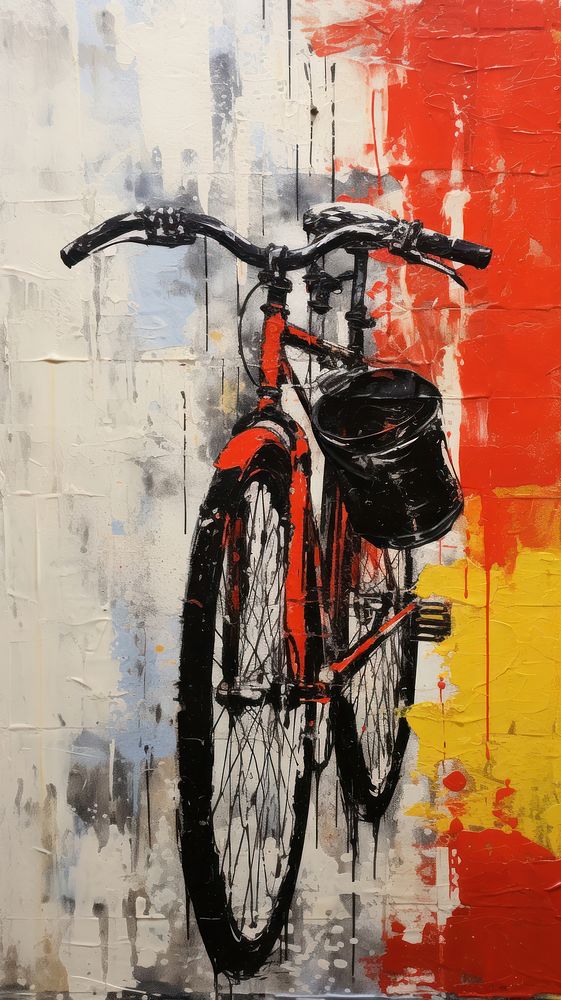 Bicycle art painting vehicle.