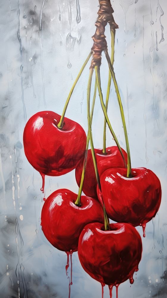 Cherry plant food art.