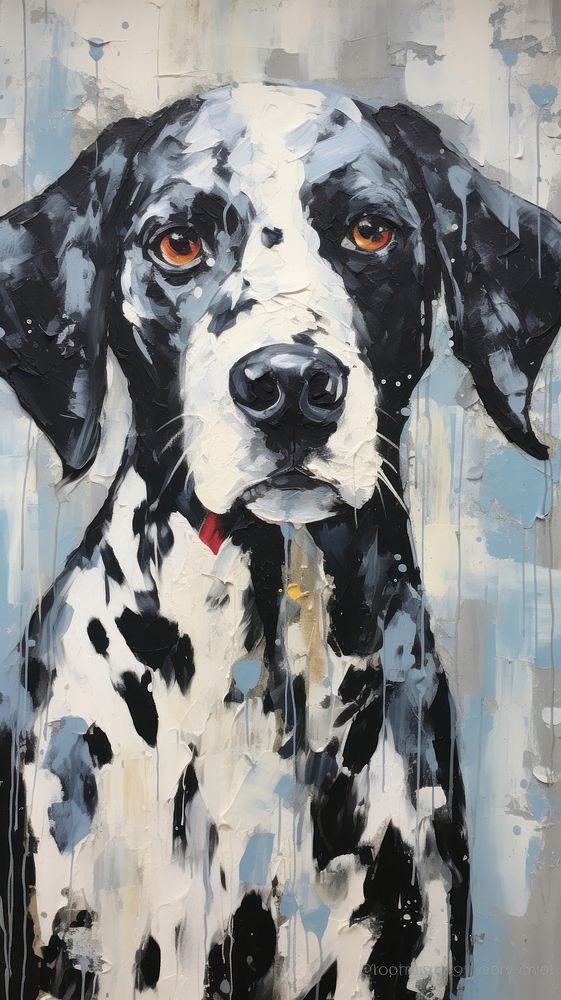 Dalmatian dog mammal animal paint.