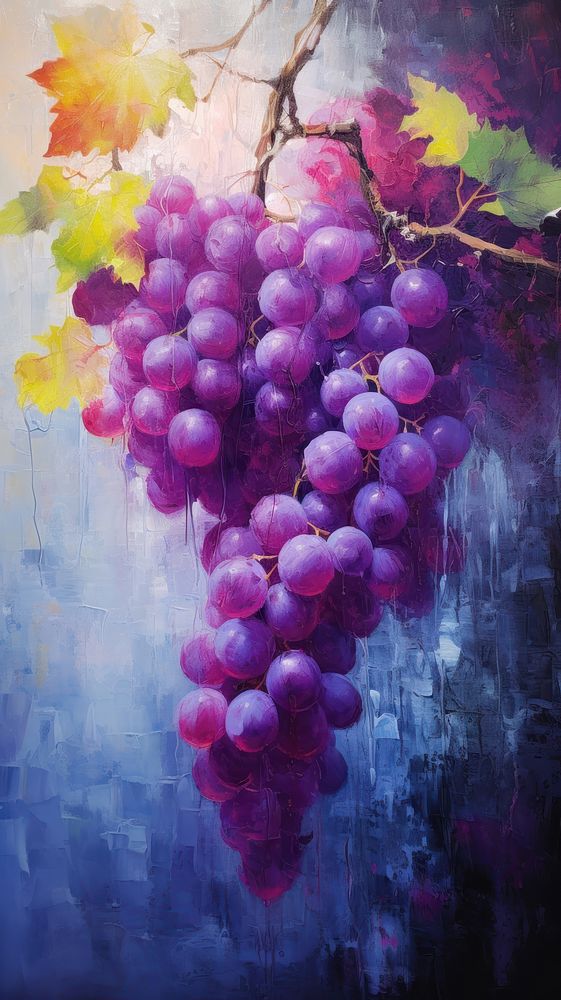 Grape grapes art painting.