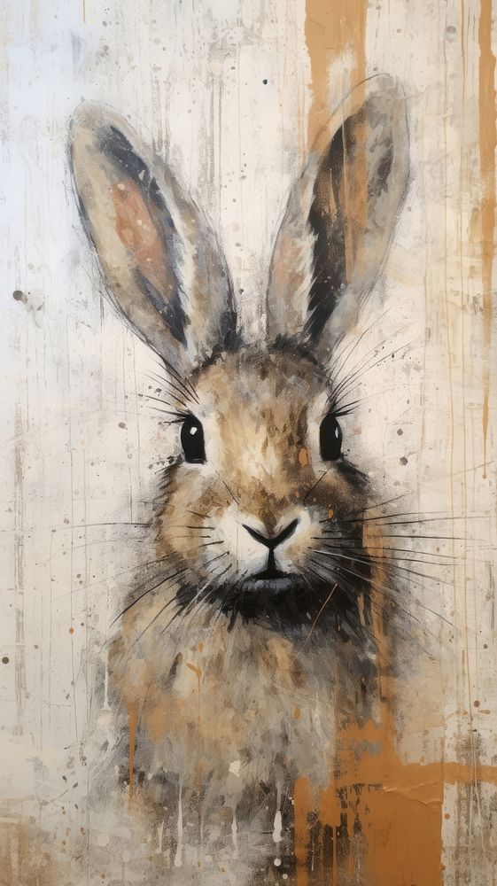 Rabbit art painting animal.