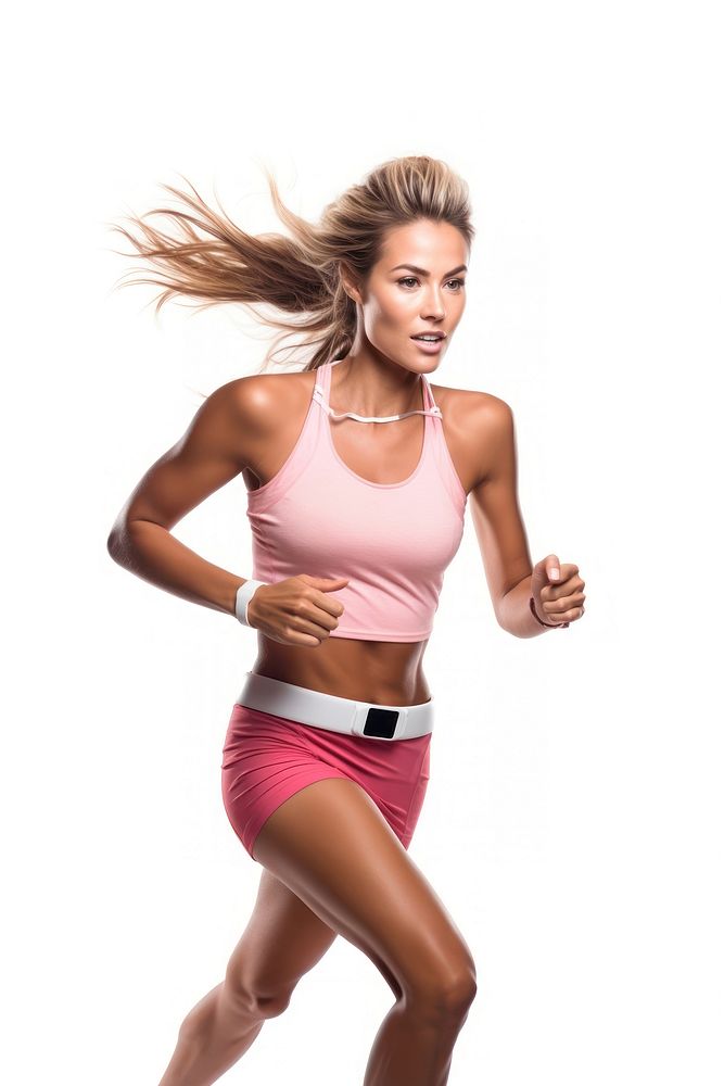 Woman action running swimwear jogging shorts.
