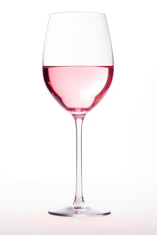 A pink wine glass drink white background cosmopolitan.