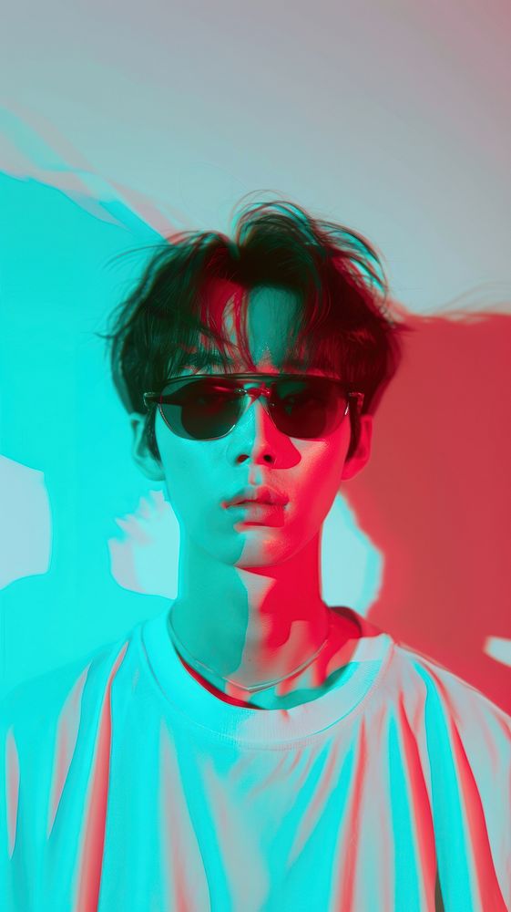 Korean boy photography sunglasses portrait.