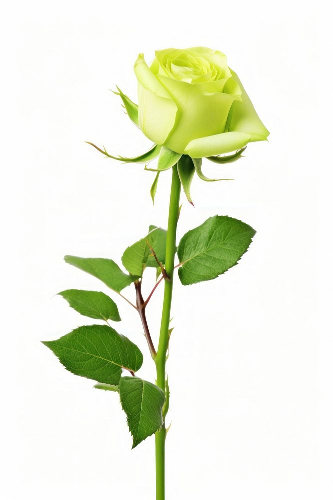 Green roes flower plant white rose.