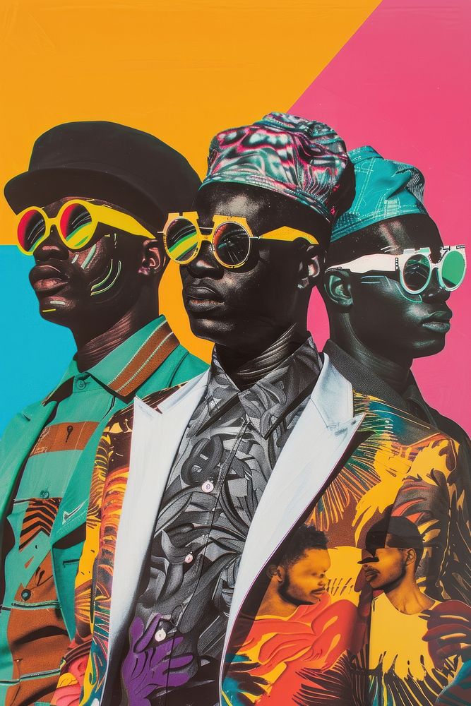 The guys are brightly coloured sunglasses portrait adult.