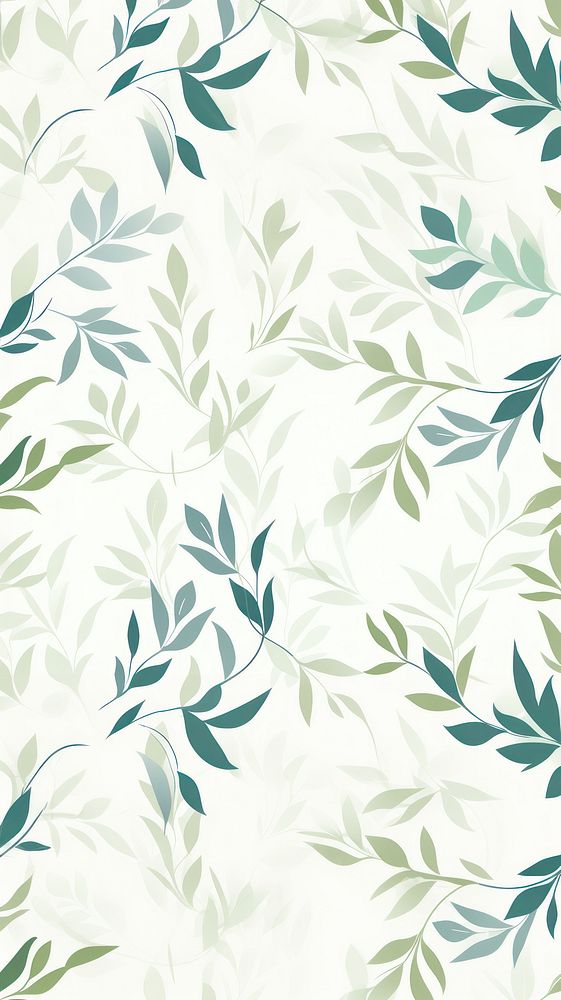 Green leaves patterned backgrounds green repetition.