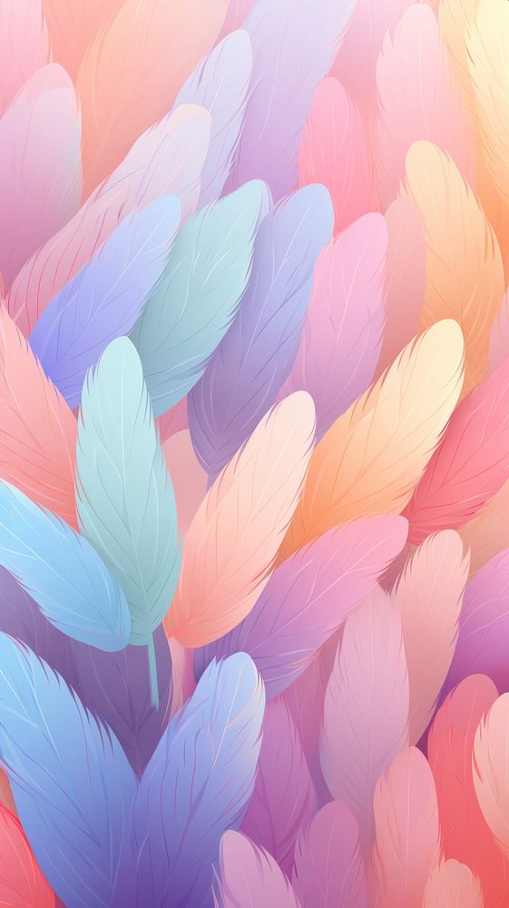 Pastel feather patterned backgrounds petal lightweight.