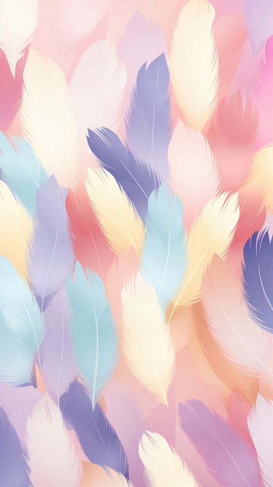 Pastel feather patterned backgrounds lightweight creativity.