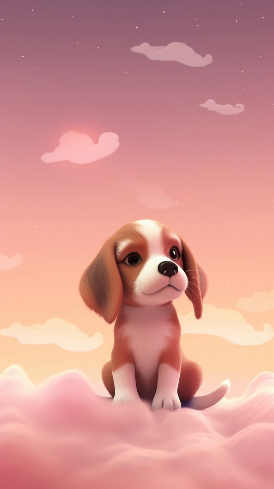 Cute Beagle dreamy wallpaper cartoon animal beagle.