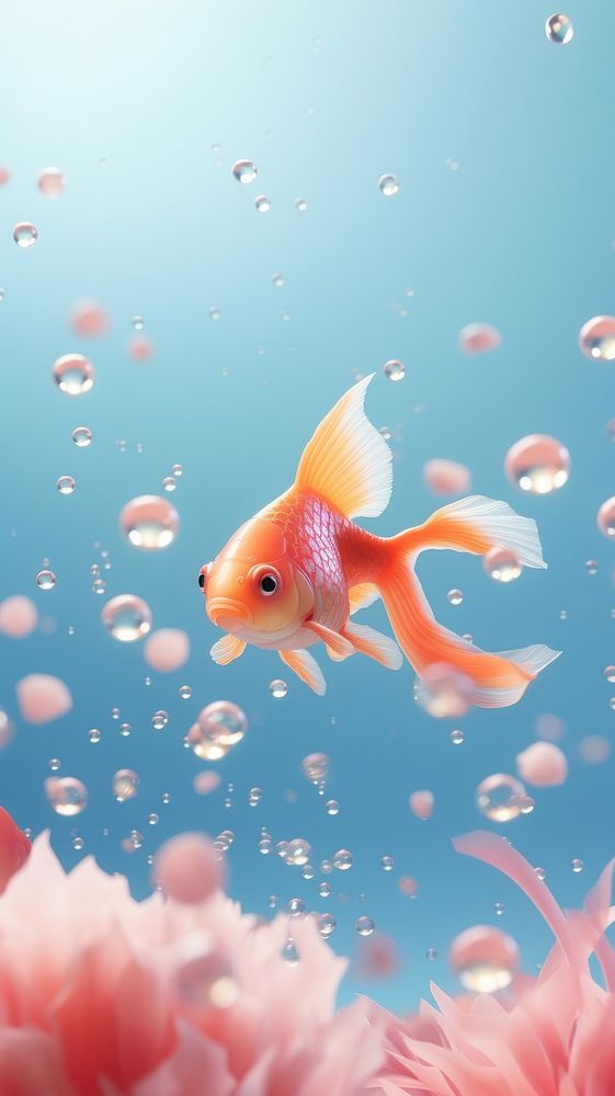 Cute fish dreamy wallpaper animal goldfish pomacentridae.