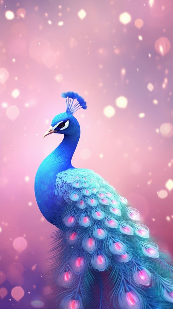 Cute peacock dreamy wallpaper animal bird celebration.