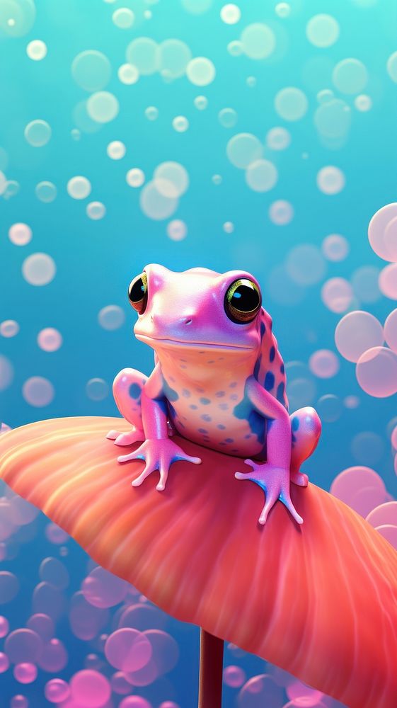 Cute Poison Dart frog dreamy wallpaper animal amphibian wildlife.
